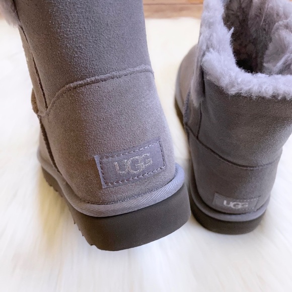 UGG Women’s Classic UGG Gem Mini Soft Amethyst Suede Boots - Picture 5 of 9